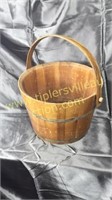 Wooden sugar bucket no lid 13” across