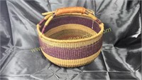 Beautiful hand wove basket 16” wide