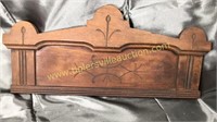 22x10 wood carved crown made for wall hanging