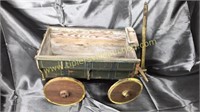 Antique home made wagon 12in tall