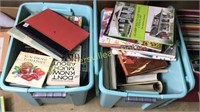 2 totes of food and home ed or books and others