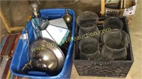 Globes and lamp parts, silver plate