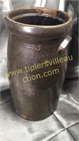 Brown stoneware 3 gallon churn