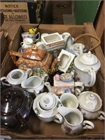 BOX OF MISC. W/ TEACUPS