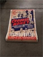 Antique Movie poster-Crooked Money