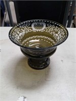 Green glass center bowl