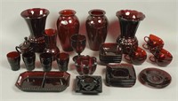 31 Royal Ruby Anchor Hocking Glass Dishes