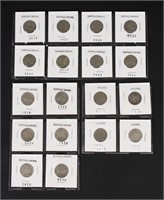 18 Assorted Buffalo & V Nickels