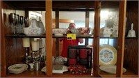 Contents of Two Top Shelves of China Cabinet