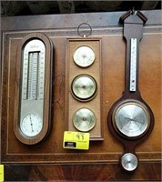 Lot of three Barometers