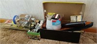 Lot of gun related items- casings, cleaners, case