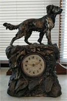 Sessions Metal Shelf Clock with Dog