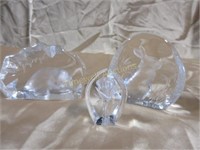 Glass etched animals