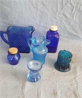 Vintage cobalt & Blue glassware