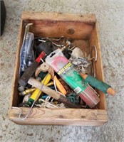 Wooden Crate of Tools & More