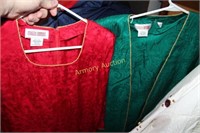 SIZE 4 RED AND GREEN TOPS