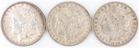 Coin 3 Morgan Silver Dollars 1896-P,O & S