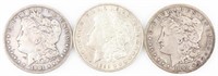 Coin 3 Morgan Silver Dollars 1898-S, 99-S & 1901-S