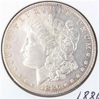 Coin 1886 Morgan Silver Dollar Brilliant Unc.