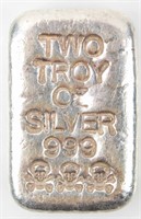 Coin 2 Troy Ounce Silver Bar "3 Skulls"