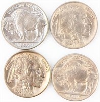 Coin 4 Buffalo Nickels Brilliant Uncirculated