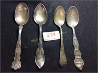 Four Sterling Silver Spoons