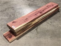 Four Fresh Cut Red Cedar Boards