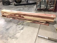 Lot of Seven Fresh Cut Red Cedar Boards
