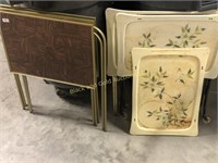 Lot of Six Assorted Vintage TV Trays