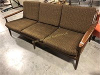 Cool Retro Walnut Armed Sofa, Excellent Condition