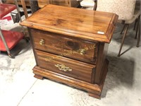 Two Drawer Pine Nightstand