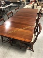 Excellent Duncan Phyfe Dining Table, 6 Chairs