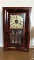 ANTIQUE OG CLOCK WITH WEIGHTS AND PENDULUM
