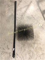 12 Inch square Chimney Brush and 4 Section Pole