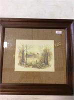 Pr: framed, matted pheasant prints