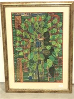 24 x 33 Framed Hundertwasser Print