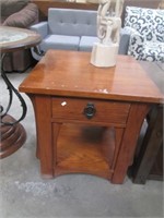 Small Rustic One Drawer Side Table