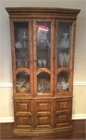 Solid Oak China Display Cabinet