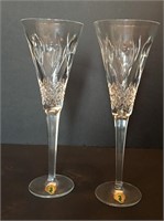 Pair of  Waterford Crystal Champagne Glasses