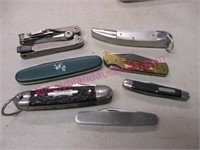6 pocket knives & schrade multi-tool