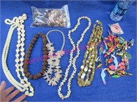 lot of necklaces (buttons-shells-seeds-etc)