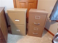 TWO 2-DRAWER FILE CABINETS