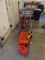 HAND CART AND GASOLINE CANS