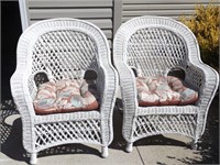 PAIR OF WICKER CHAIRS