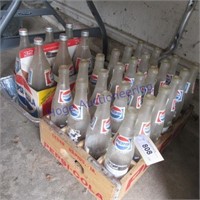 16oz pepsi bottles in wood case, 6-pk 32oz bottles