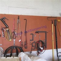 Everything on 4 x 8 DARK pegboard:  C-clamps,