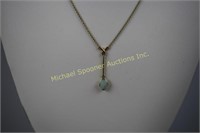 9K ENGLISH YELLOW GOLD AND OPAL NECKLACE