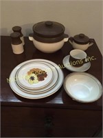 DENBY DINNER SERVICE FOR TWELVE PLUS EXTRAS