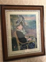 Large Renoir print of a Lady on the Seashore in a