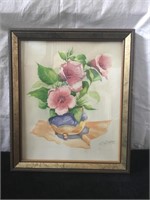 Still-life Floral watercolour painting by R.